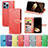 Custodia Portafoglio In Pelle Fantasia Modello Cover con Supporto H13 per Apple iPhone 14 Pro