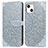 Custodia Portafoglio In Pelle Fantasia Modello Cover con Supporto H13 per Apple iPhone 15 Plus