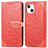 Custodia Portafoglio In Pelle Fantasia Modello Cover con Supporto H13 per Apple iPhone 15 Plus Rosso