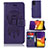 Custodia Portafoglio In Pelle Fantasia Modello Cover con Supporto JX1 per Samsung Galaxy A05s Viola