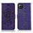 Custodia Portafoglio In Pelle Fantasia Modello Cover con Supporto JX1 per Samsung Galaxy A22 4G Viola