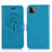 Custodia Portafoglio In Pelle Fantasia Modello Cover con Supporto JX1 per Samsung Galaxy A22s 5G Blu