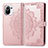 Custodia Portafoglio In Pelle Fantasia Modello Cover con Supporto L01 per Xiaomi Mi 11 Lite 4G Rosa