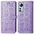 Custodia Portafoglio In Pelle Fantasia Modello Cover con Supporto L01 per Xiaomi Mi 12S 5G Viola