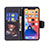 Custodia Portafoglio In Pelle Fantasia Modello Cover con Supporto L02 per Apple iPhone 13 Nero