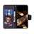 Custodia Portafoglio In Pelle Fantasia Modello Cover con Supporto L02 per Apple iPhone 15 Nero