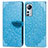 Custodia Portafoglio In Pelle Fantasia Modello Cover con Supporto L02 per Xiaomi Mi 12 Pro 5G Cielo Blu