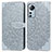 Custodia Portafoglio In Pelle Fantasia Modello Cover con Supporto L02 per Xiaomi Mi 12 Pro 5G Grigio