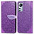 Custodia Portafoglio In Pelle Fantasia Modello Cover con Supporto L02 per Xiaomi Mi 12S 5G Viola