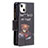 Custodia Portafoglio In Pelle Fantasia Modello Cover con Supporto L03 per Apple iPhone 15 Nero