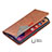 Custodia Portafoglio In Pelle Fantasia Modello Cover con Supporto L04 per Apple iPhone 13 Marrone