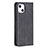 Custodia Portafoglio In Pelle Fantasia Modello Cover con Supporto L04 per Apple iPhone 13 Mini Nero