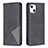 Custodia Portafoglio In Pelle Fantasia Modello Cover con Supporto L04 per Apple iPhone 13 Nero