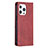 Custodia Portafoglio In Pelle Fantasia Modello Cover con Supporto L04 per Apple iPhone 13 Pro Max Rosso