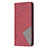 Custodia Portafoglio In Pelle Fantasia Modello Cover con Supporto L04 per Apple iPhone 13 Rosso