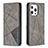 Custodia Portafoglio In Pelle Fantasia Modello Cover con Supporto L04 per Apple iPhone 14 Pro Grigio