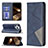 Custodia Portafoglio In Pelle Fantasia Modello Cover con Supporto L04 per Apple iPhone 14 Pro Max Blu