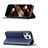 Custodia Portafoglio In Pelle Fantasia Modello Cover con Supporto L04 per Apple iPhone 14 Pro Max Blu