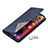 Custodia Portafoglio In Pelle Fantasia Modello Cover con Supporto L04 per Apple iPhone 14 Pro Max Blu