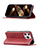 Custodia Portafoglio In Pelle Fantasia Modello Cover con Supporto L04 per Apple iPhone 14 Pro Rosso