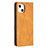 Custodia Portafoglio In Pelle Fantasia Modello Cover con Supporto L04 per Apple iPhone 15 Giallo