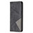 Custodia Portafoglio In Pelle Fantasia Modello Cover con Supporto L04 per Apple iPhone 16 Pro Max Nero