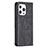 Custodia Portafoglio In Pelle Fantasia Modello Cover con Supporto L04 per Apple iPhone 16 Pro Max Nero