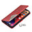 Custodia Portafoglio In Pelle Fantasia Modello Cover con Supporto L04 per Apple iPhone 16 Pro Max Rosso