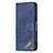 Custodia Portafoglio In Pelle Fantasia Modello Cover con Supporto L05 per Apple iPhone 13 Blu