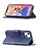 Custodia Portafoglio In Pelle Fantasia Modello Cover con Supporto L05 per Apple iPhone 13 Blu