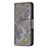 Custodia Portafoglio In Pelle Fantasia Modello Cover con Supporto L05 per Apple iPhone 13 Grigio