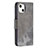 Custodia Portafoglio In Pelle Fantasia Modello Cover con Supporto L05 per Apple iPhone 13 Grigio