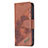 Custodia Portafoglio In Pelle Fantasia Modello Cover con Supporto L05 per Apple iPhone 13 Mini Marrone