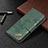Custodia Portafoglio In Pelle Fantasia Modello Cover con Supporto L05 per Apple iPhone 13 Mini Verde