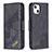 Custodia Portafoglio In Pelle Fantasia Modello Cover con Supporto L05 per Apple iPhone 13 Nero