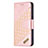 Custodia Portafoglio In Pelle Fantasia Modello Cover con Supporto L05 per Apple iPhone 13 Oro Rosa