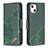 Custodia Portafoglio In Pelle Fantasia Modello Cover con Supporto L05 per Apple iPhone 13 Verde