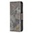 Custodia Portafoglio In Pelle Fantasia Modello Cover con Supporto L05 per Apple iPhone 14 Pro Grigio