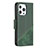 Custodia Portafoglio In Pelle Fantasia Modello Cover con Supporto L05 per Apple iPhone 14 Pro Verde