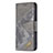 Custodia Portafoglio In Pelle Fantasia Modello Cover con Supporto L05 per Apple iPhone 15 Grigio