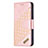 Custodia Portafoglio In Pelle Fantasia Modello Cover con Supporto L05 per Apple iPhone 15 Oro Rosa