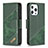 Custodia Portafoglio In Pelle Fantasia Modello Cover con Supporto L05 per Apple iPhone 15 Pro Max Verde