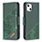 Custodia Portafoglio In Pelle Fantasia Modello Cover con Supporto L05 per Apple iPhone 15 Verde