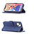 Custodia Portafoglio In Pelle Fantasia Modello Cover con Supporto L06 per Apple iPhone 13 Blu