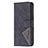 Custodia Portafoglio In Pelle Fantasia Modello Cover con Supporto L06 per Apple iPhone 13 Mini Nero