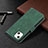 Custodia Portafoglio In Pelle Fantasia Modello Cover con Supporto L06 per Apple iPhone 13 Mini Verde