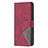 Custodia Portafoglio In Pelle Fantasia Modello Cover con Supporto L06 per Apple iPhone 13 Rosso