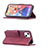 Custodia Portafoglio In Pelle Fantasia Modello Cover con Supporto L06 per Apple iPhone 13 Rosso