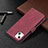 Custodia Portafoglio In Pelle Fantasia Modello Cover con Supporto L06 per Apple iPhone 13 Rosso