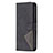 Custodia Portafoglio In Pelle Fantasia Modello Cover con Supporto L06 per Apple iPhone 14 Pro Max Nero